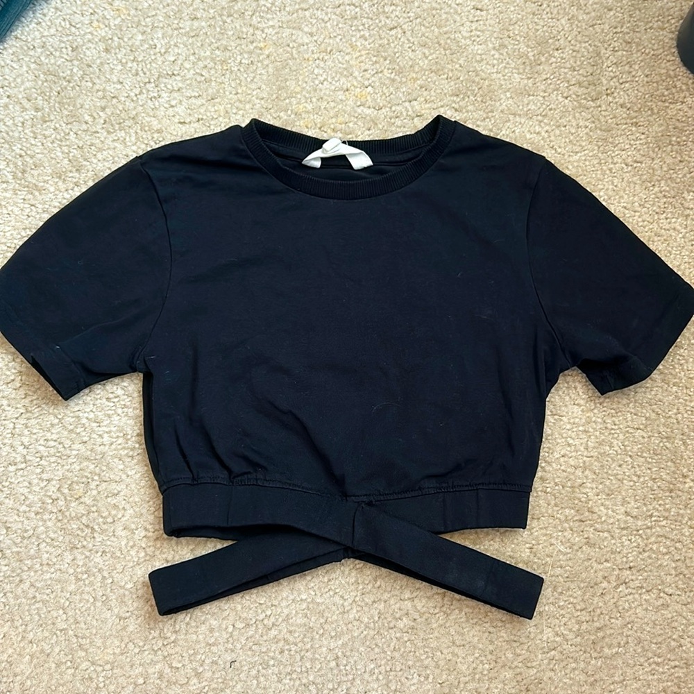 Glassons Cropped Criss-Cross Tee
